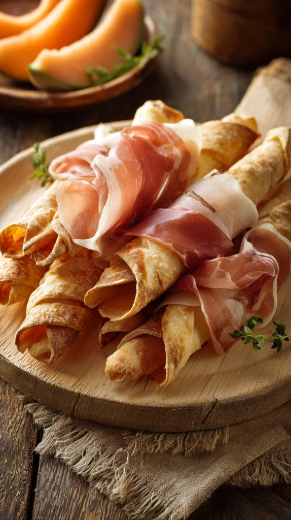 Breadsticks with Prosciutto and Melon
