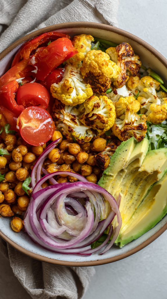 Cauliflower and Chickpea Buddha Bowl