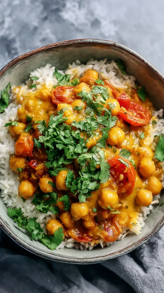 Chickpea Curry with Basmati Rice