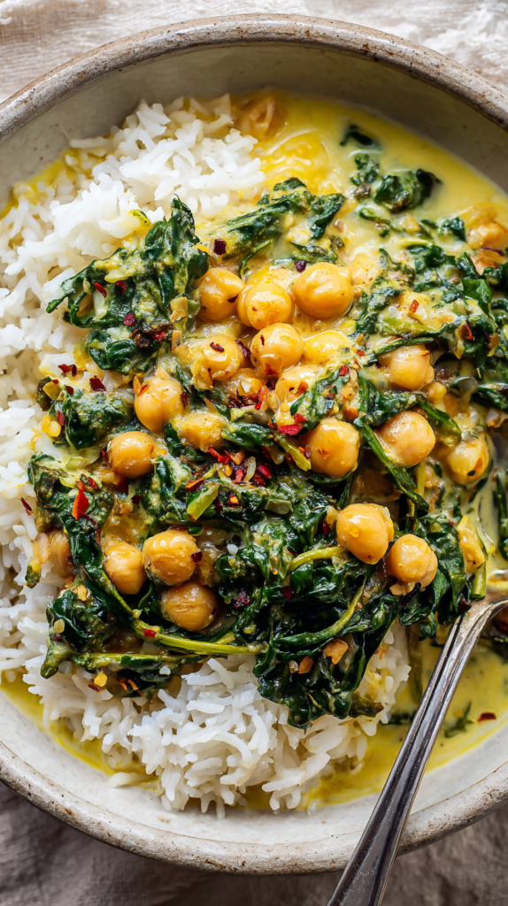 Chickpea and Spinach Curry