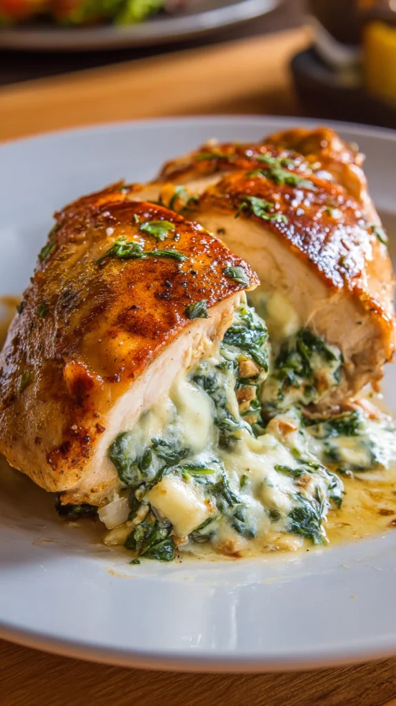 Creamy Spinach Stuffed Chicken