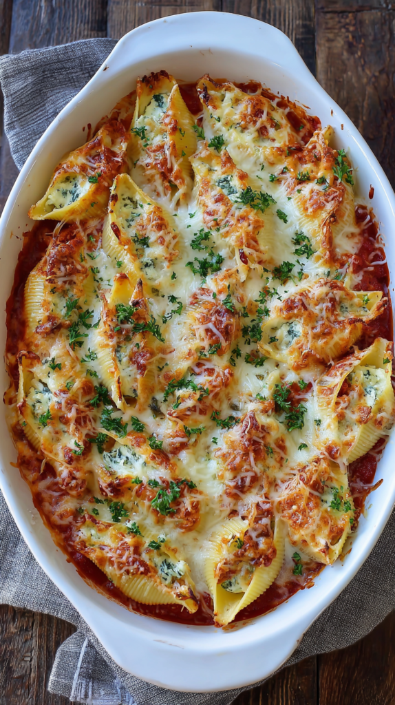 Delicate Spinach and Ricotta Stuffed Shells