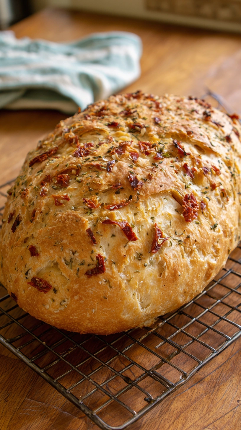 Herbed Italian Bread with Sun Dried Tomatoes