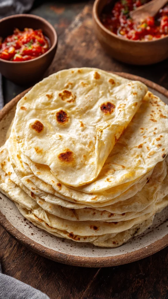Homemade Tortillas with Salsa
