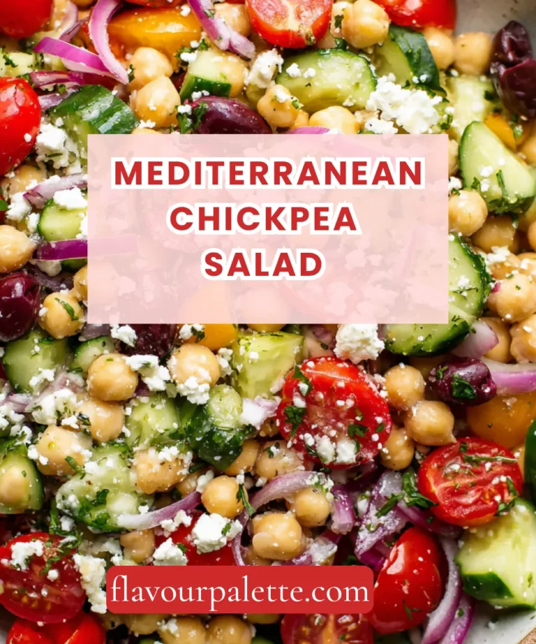 Mediterranean Chickpea Salad Recipe: Fresh and Flavorful