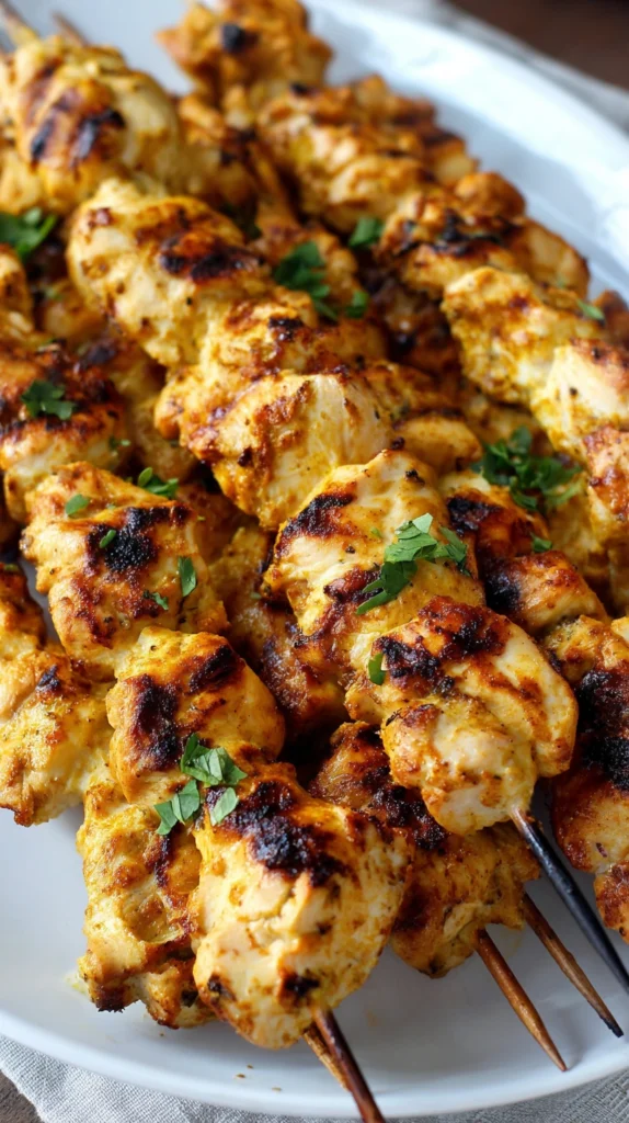 Lemon Garlic Chicken Skewers