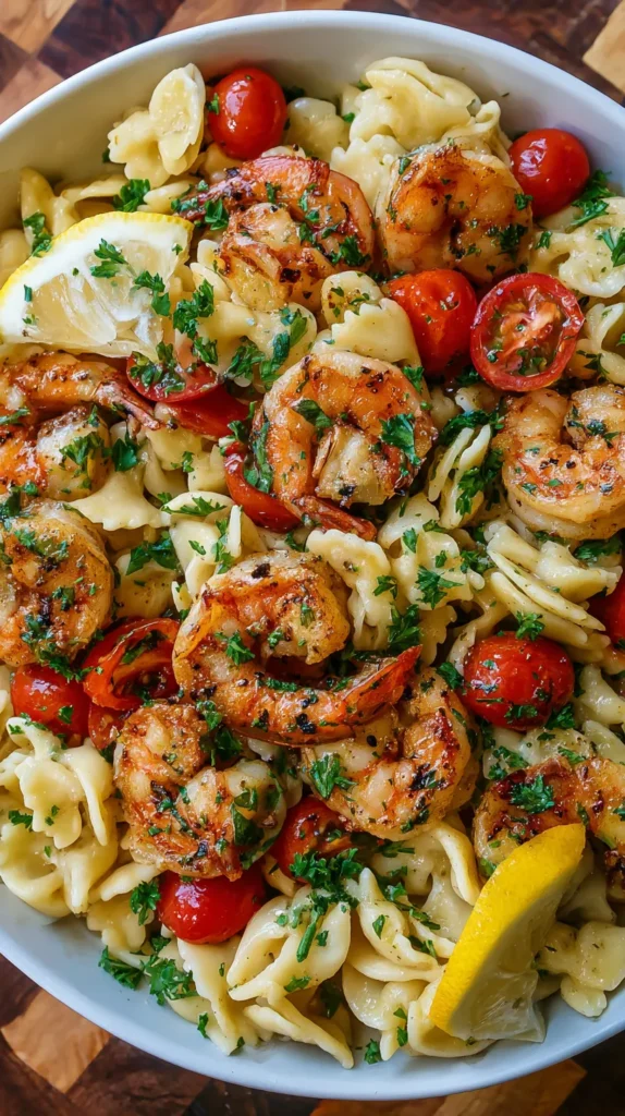 Pasta Salad with Grilled Shrimp