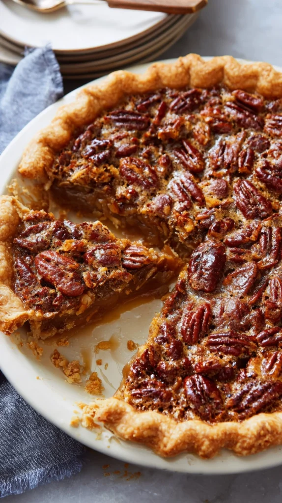 Pecan Pie with Whipped Cream