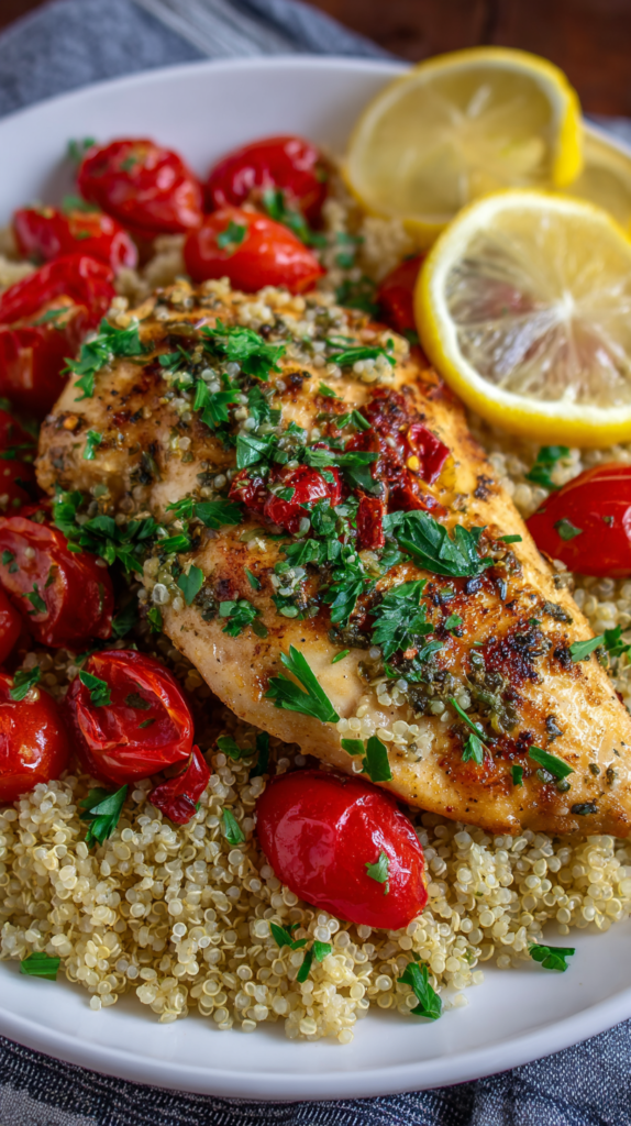 Savory Lemon Herb Chicken with Quinoa