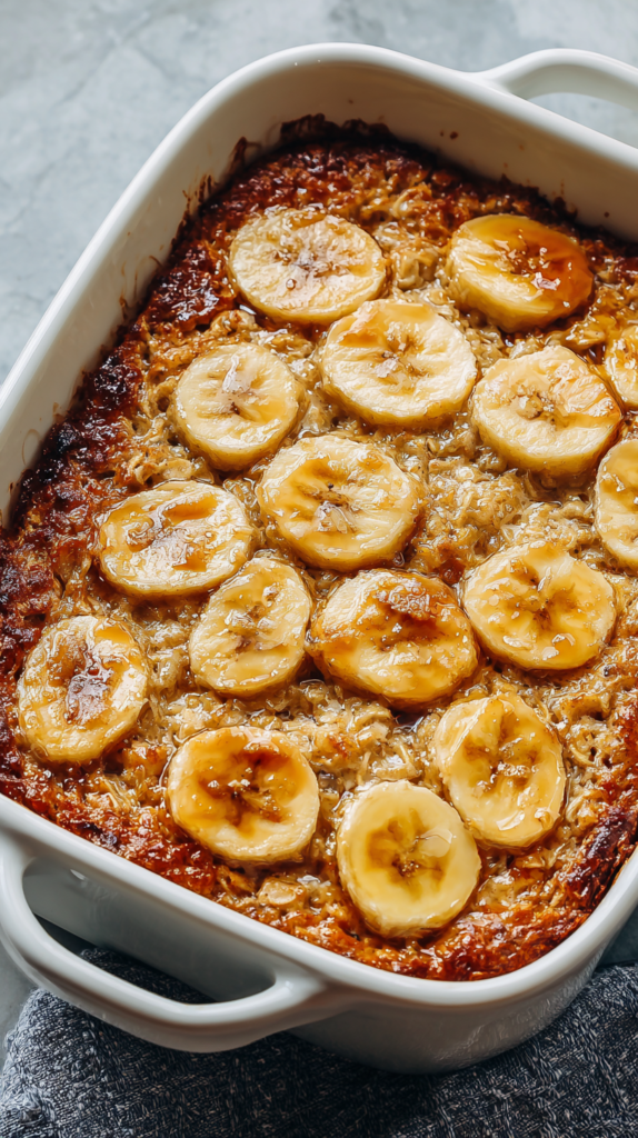 Soft Baked Banana Oatmeal