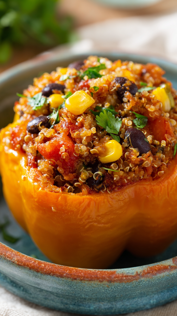Stuffed Bell Peppers with Quinoa and Black Beans