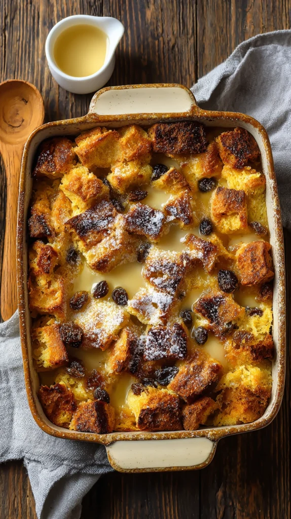 Traditional Italian Bread Pudding Budino di Pane