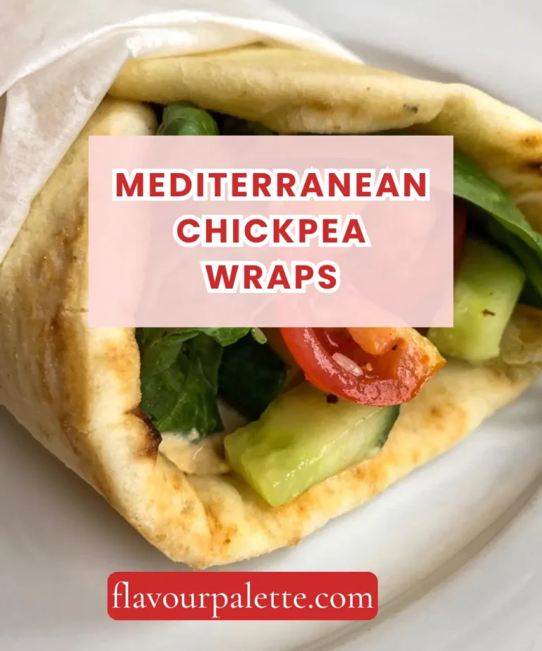 Mediterranean Chickpea Wraps: A Fresh, Protein-Packed Handheld