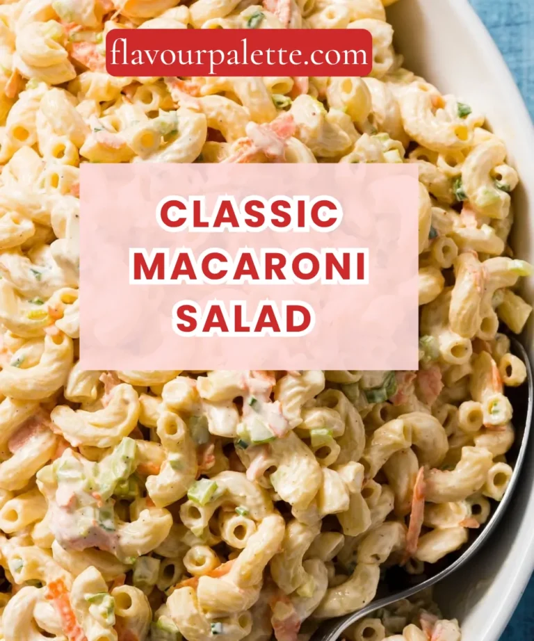 Classic Macaroni Salad Recipe (Creamy, Tangy & Perfect for Any Gathering)