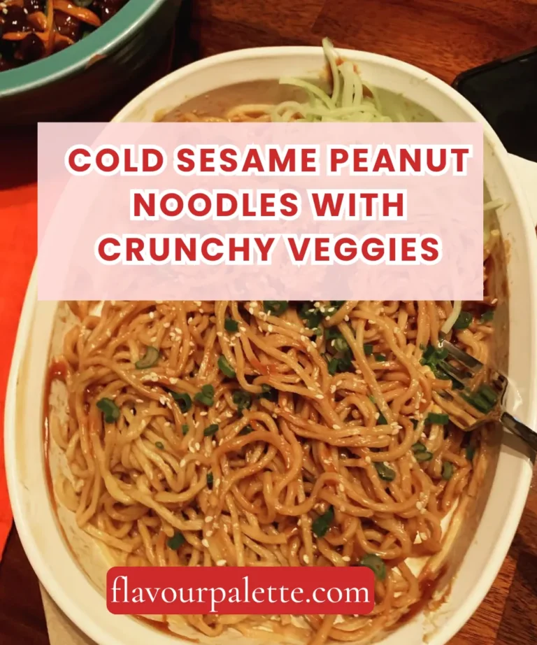 Cold Sesame Peanut Noodles with Crunchy Veggies