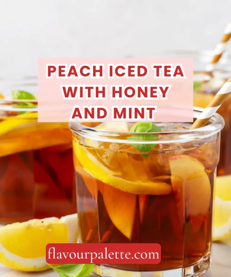 Peach Iced Tea with Honey and Mint – Sweet, Fragrant & Perfectly Chilled