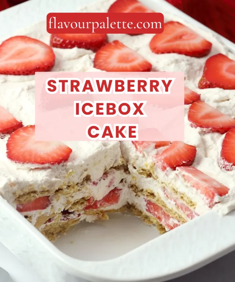 Strawberry Icebox Cake – No-Bake, Creamy & Perfectly Layered