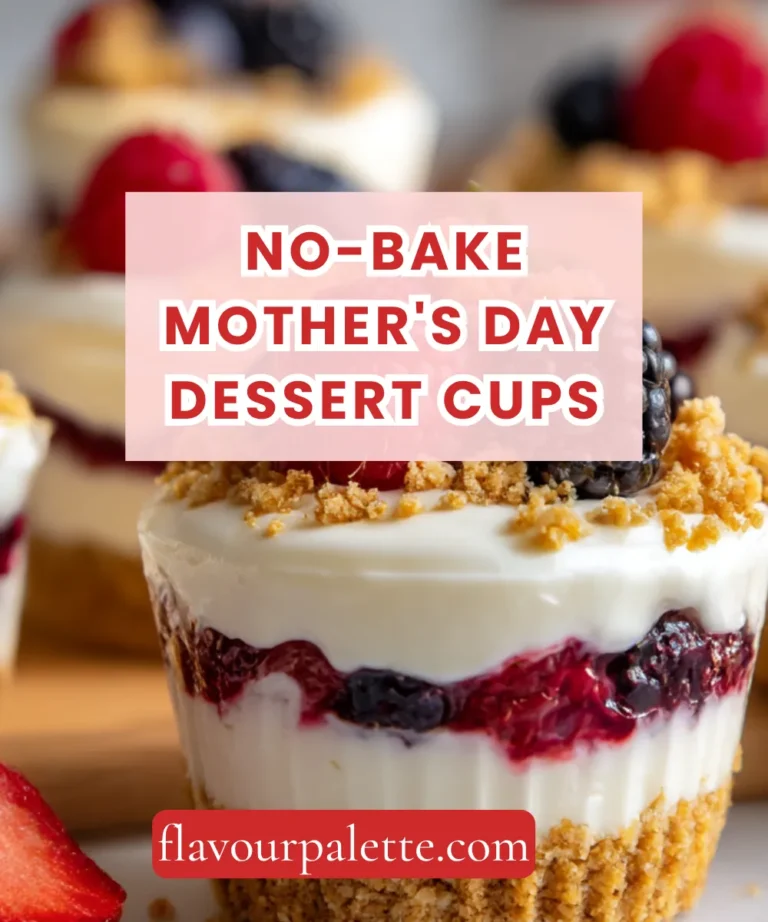 No-Bake Mother’s Day Dessert Cups – Elegant & Effortless Treats