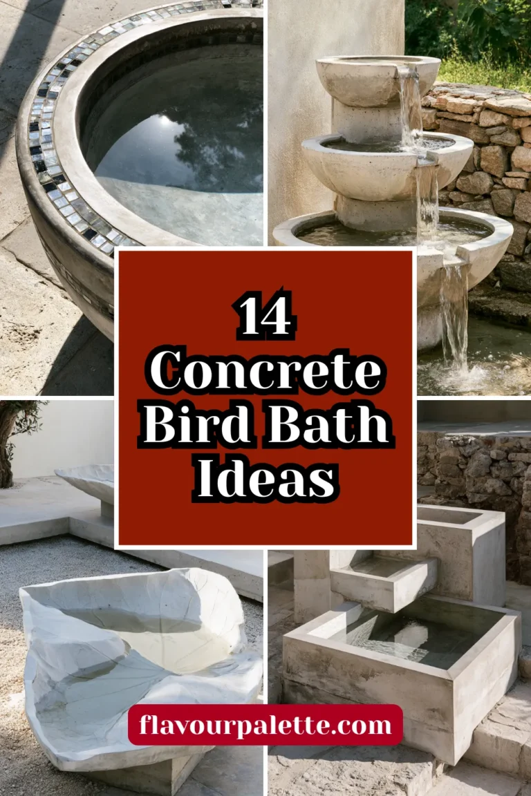 14 Concrete Bird Bath Ideas for Durable Garden Features