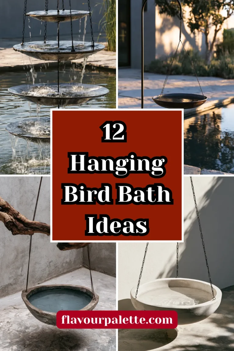 12 Hanging Bird Bath Ideas for Space-Saving Wildlife Support