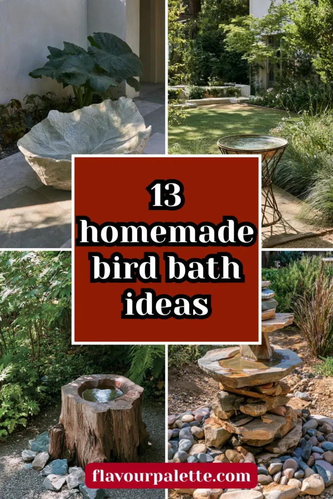 13 Homemade Bird Bath Ideas for Budget-Friendly Backyard Wildlife 1 15 5