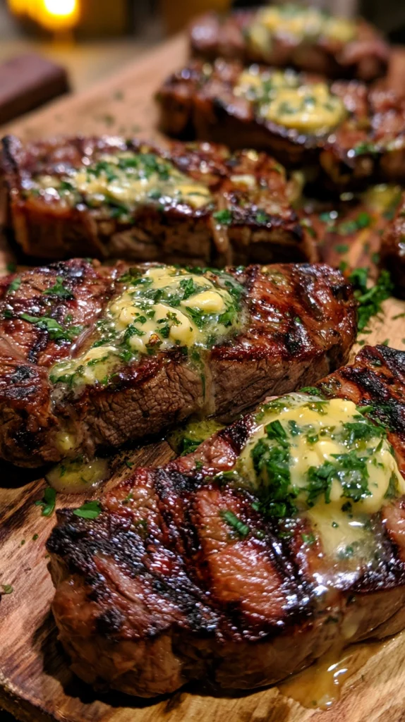 Classic Grilled Sirloin with Garlic Butter