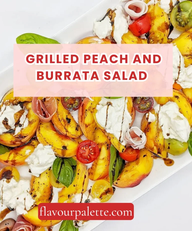 Grilled Peach and Burrata Salad with Honey Balsamic Glaze – Stunning, Simple & Seasonal