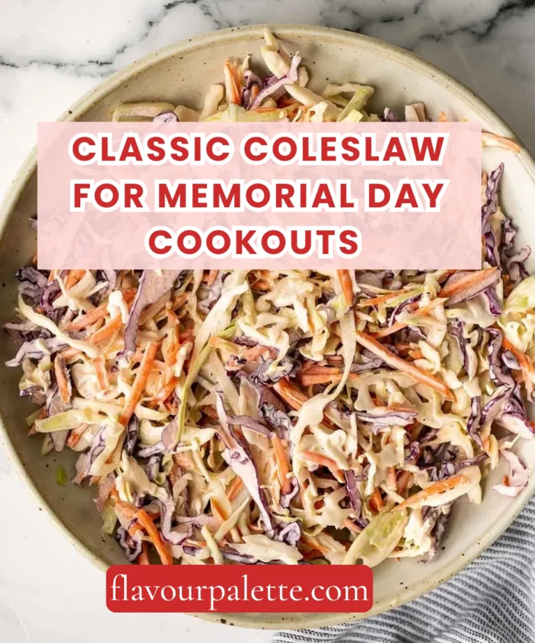 Classic Coleslaw for Memorial Day Cookouts – Crispy & Creamy