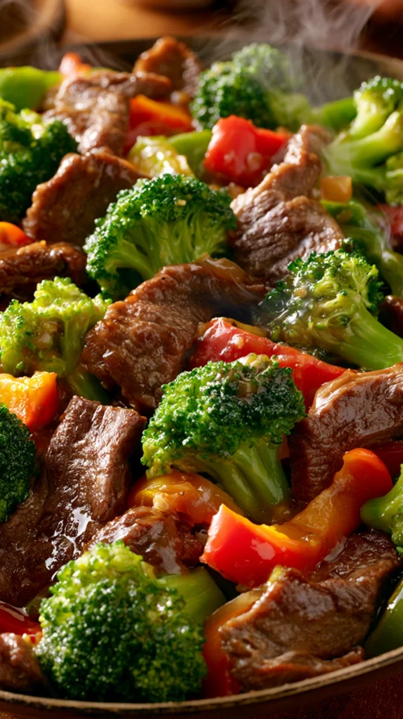 Sirloin Steak Stir Fry with Broccoli and Bell Peppers