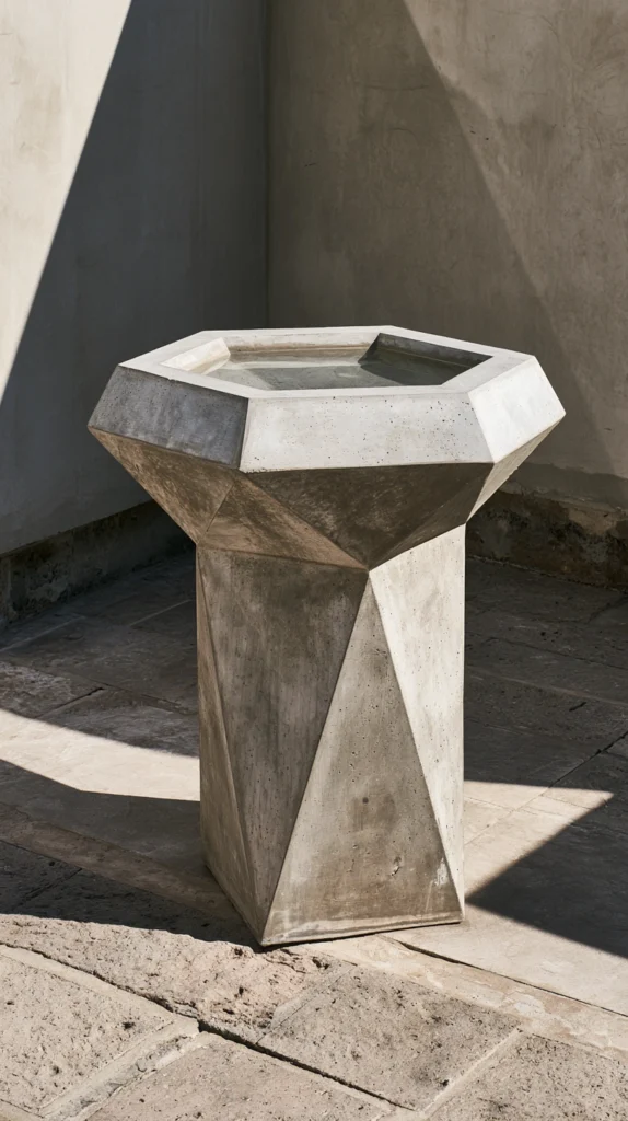 14 Concrete Bird Bath Ideas for Durable Garden Features 7 fe 6