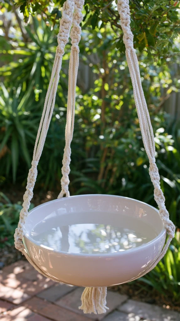 12 Hanging Bird Bath Ideas for Space-Saving Wildlife Support 3 fg 2 1