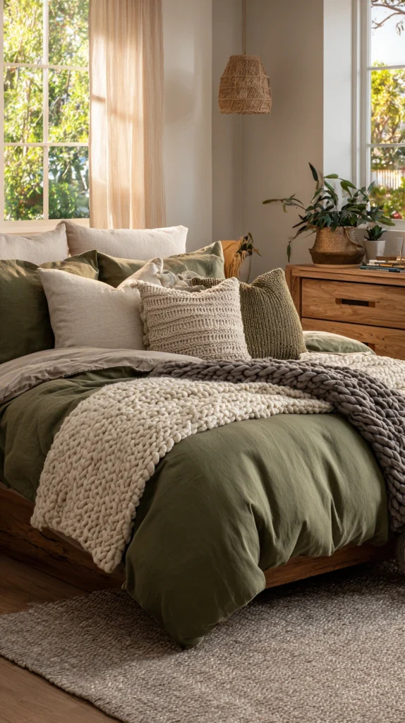 14 Green Bedroom Ideas | Calm Cozy Bedroom Aesthetic 3 qs 2
