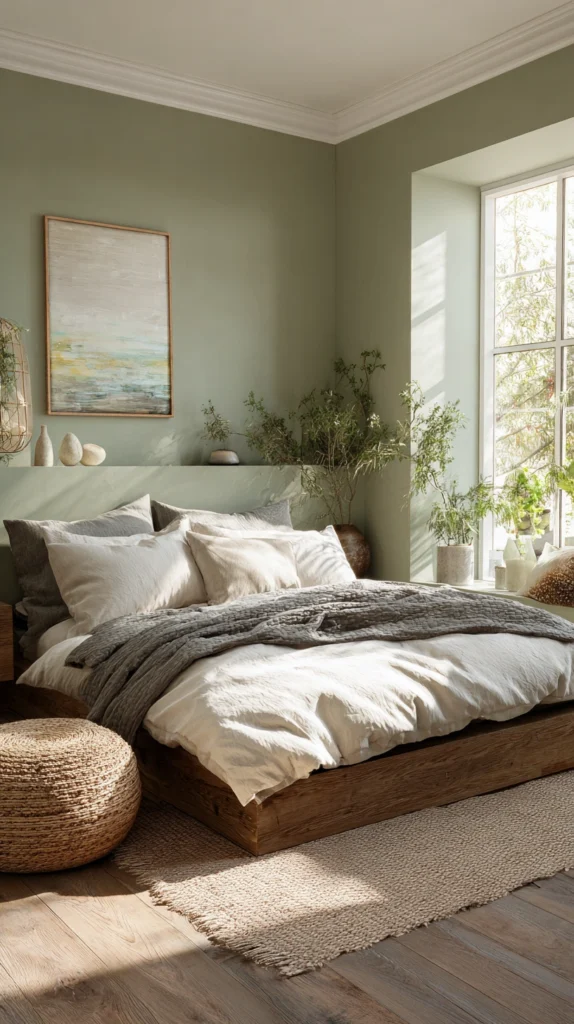 14 Green Bedroom Ideas | Calm Cozy Bedroom Aesthetic 8 qs 7
