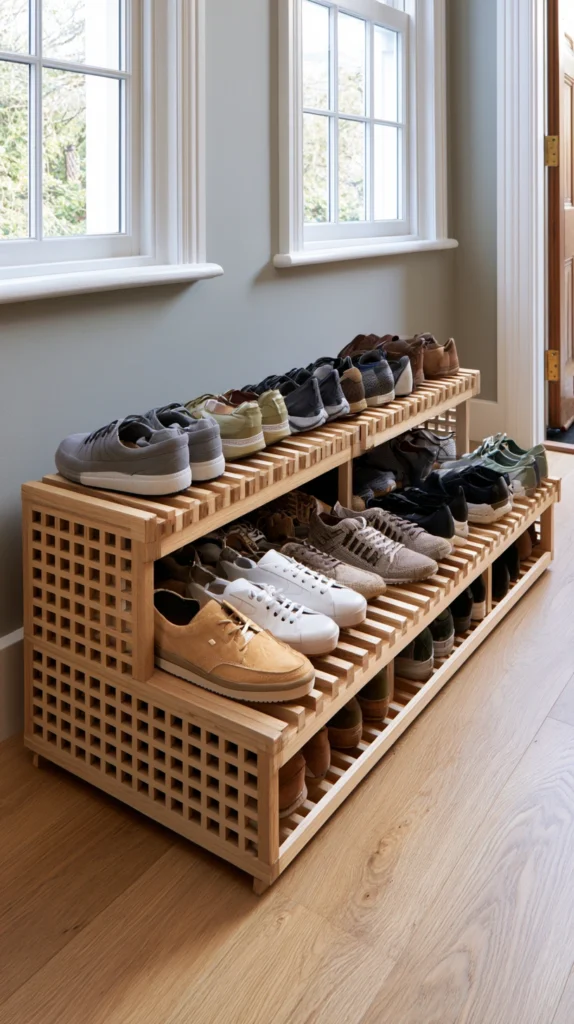 12 Shoe Bench Setups for the Entryway of a Very Organized Household 12 rf 11