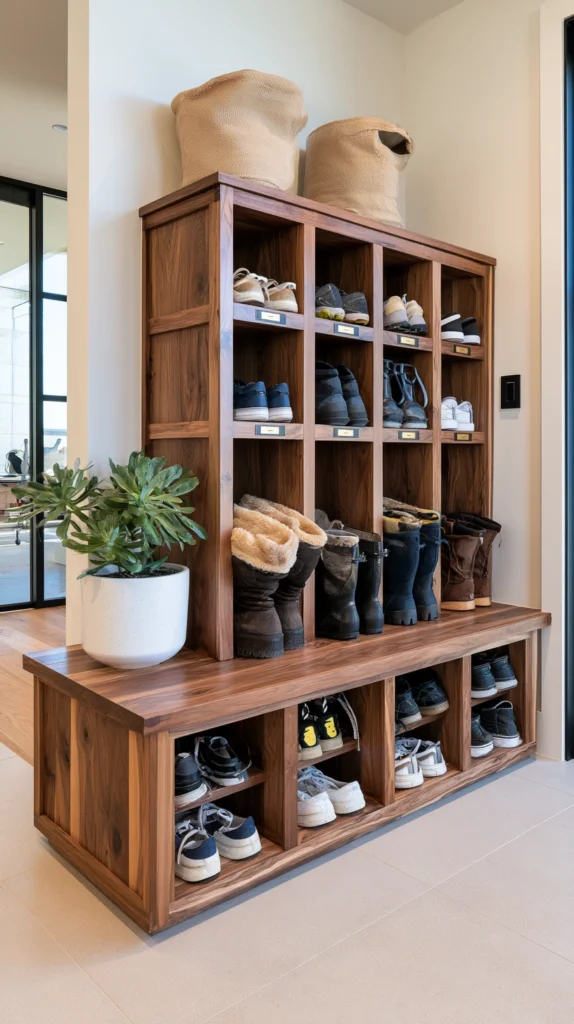 12 Shoe Bench Setups for the Entryway of a Very Organized Household 3 rf 2