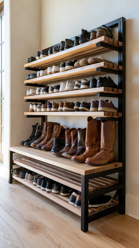 12 Shoe Bench Setups for the Entryway of a Very Organized Household 6 rf 5