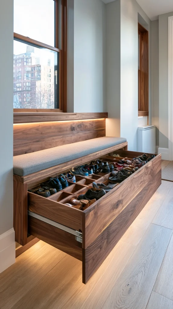 12 Shoe Bench Setups for the Entryway of a Very Organized Household 7 rf 6