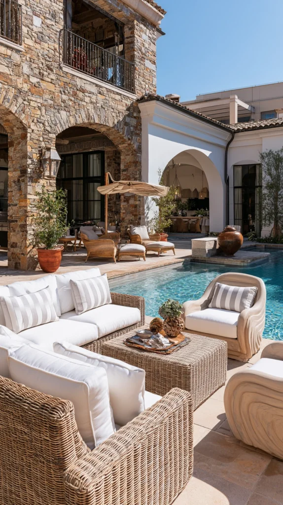 15 Poolside Seating Ideas That Feel High-End 15 we 14 1